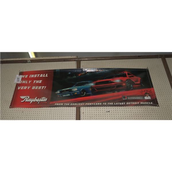 Raybestos canvas advertising sign approx 6'L