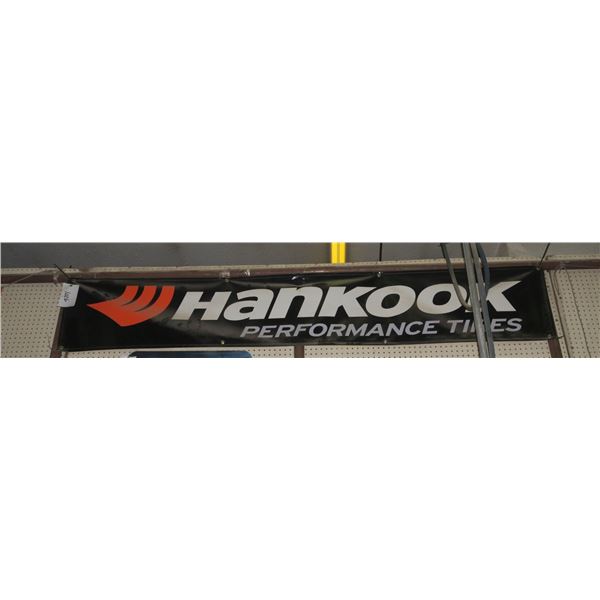 Hankook canvas advertising sign approx 8'L