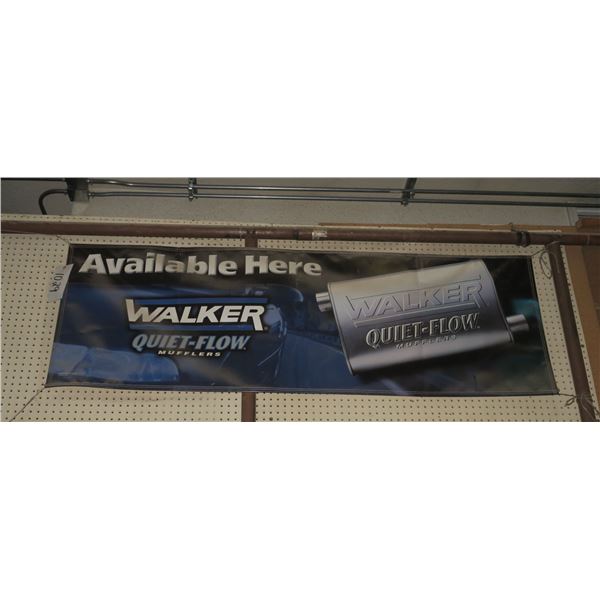 Walker canvas advertising sign approx 6'L