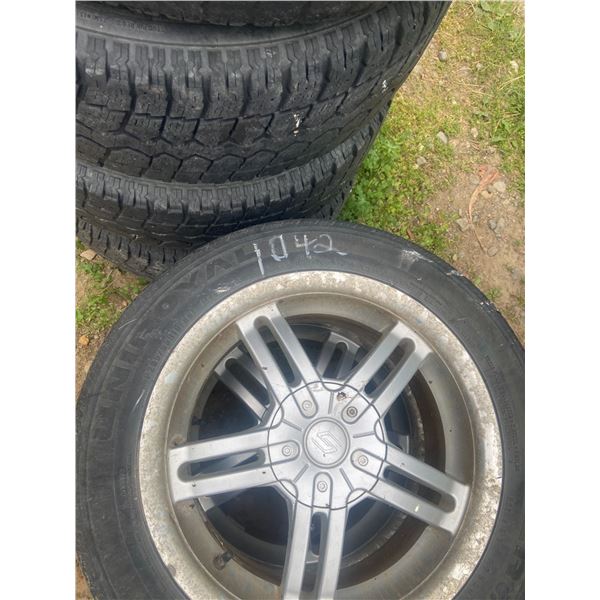 lot of 7 tires & rims 16", 17"