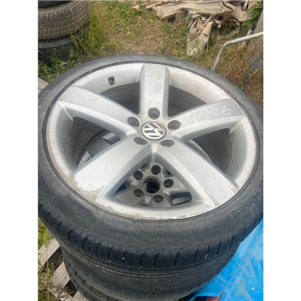 4 tires & rims VW 235-40-18