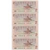 Image 2 : 1986 $2.00 bills X4 - EGR2231506-09 sequential gem crisp colorful notes