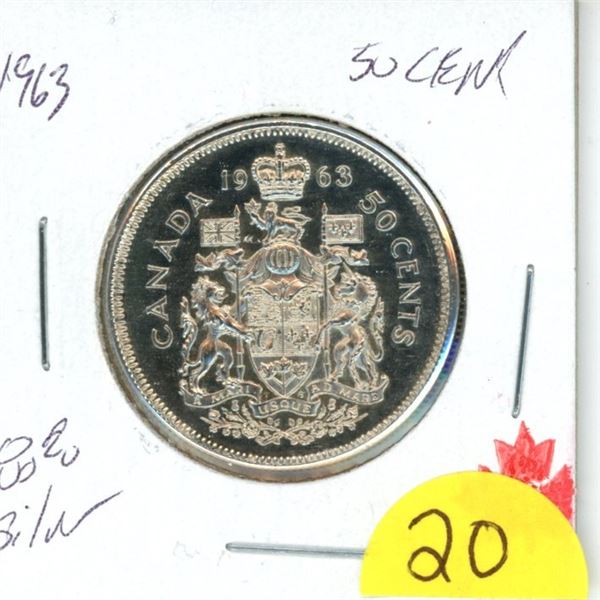 1963 50 cent MS64 80% silver