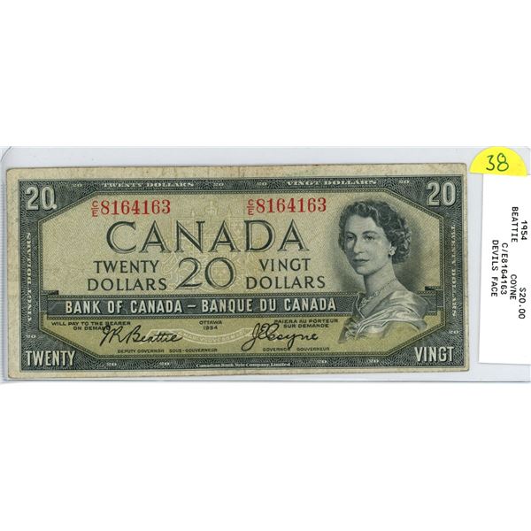 1954 $20.00 C/E 8164163 Devil's Face Beattie/Coyne