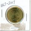 Image 2 : 1867-2017 150th anniversary loonie MS65 from roll, low mintage