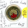 Image 1 : 2020 united nations colored loonie MS65 from roll low mintage not sold to direct public