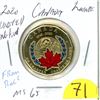 Image 1 : 2020 united nations colored loonie MS65 from roll low mintage not sold to direct public