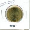 Image 2 : 1867-2017 150th anniversary loonie MS65 from roll low mintage