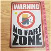 Image 1 : Tin sign 12" X 8"