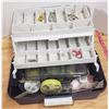 Image 2 : Plastic wood stream tackle box with hooks