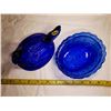 Image 2 : Cobalt Blue Glass Hen on Nest