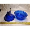 Image 4 : Cobalt Blue Glass Hen on Nest