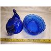 Image 5 : Cobalt Blue Glass Hen on Nest