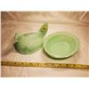 Image 2 : Green Milk Glass Hen on Nest