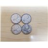Image 1 : 4 silver Canadian quarters 1943, 1964, 1968 x 2 non magnetic