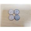 Image 2 : 4 silver Canadian quarters 1943, 1964, 1968 x 2 non magnetic
