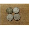 Image 1 : 4 silver Canadian quarters 1957, 1960, 1963, 1968 non magnetic