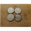 Image 1 : 4 silver Canadian quarters 1962, 1963, 1965, 1968 non magnetic