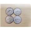 Image 1 : 4 silver 1967 Canadian quarters