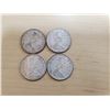 Image 2 : 4 silver 1967 Canadian quarters