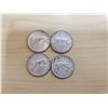 Image 1 : 4 silver 1967 Canadian quarters