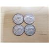 Image 1 : 4 silver 1967 Canadian quarters