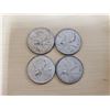 Image 1 : 4 silver 1968 Canadian quarters