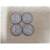 Image 2 : 4 silver 1968 Canadian quarters