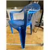 Image 5 : 3 Blue Patio Chairs - Some Wear
