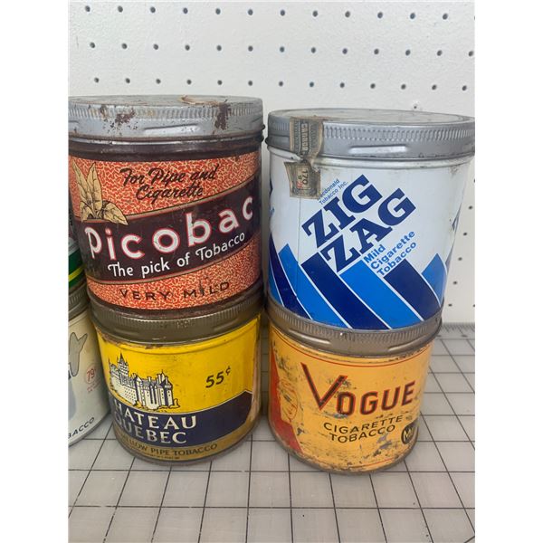 picobac tobacco tin LOT OF VINTAGE TOBACCO TIN CANS ZIG ZAG DAILY MAIL PICOBAC