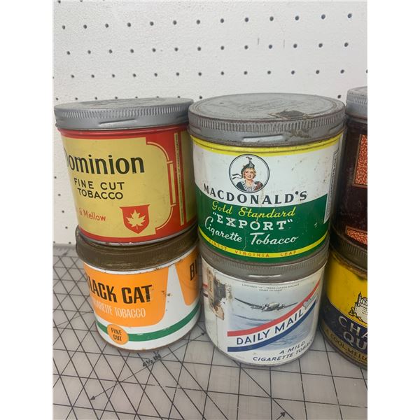 daily mail tobacco LOT OF VINTAGE TOBACCO TIN CANS ZIG ZAG DAILY MAIL PICOBAC