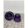 Image 2 : ANTIQUE TWO PIECE PURPLE TELEPHONE INSULATOR