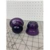 Image 3 : ANTIQUE TWO PIECE PURPLE TELEPHONE INSULATOR