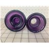 Image 6 : ANTIQUE TWO PIECE PURPLE TELEPHONE INSULATOR
