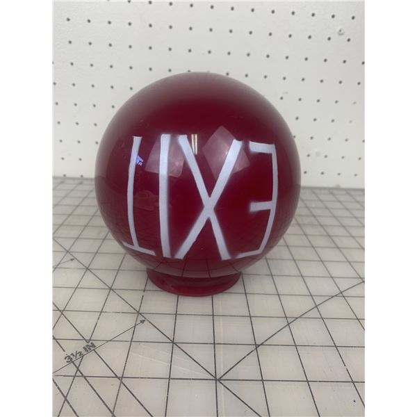 VINTAGE EXIT LIGHT ROUND GLOBE COVER