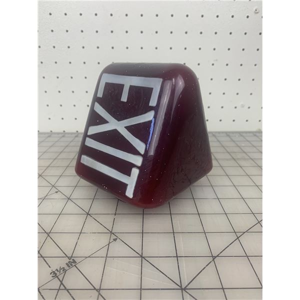 VINTAGE TRIANGLE EXIT LIGHT COVER