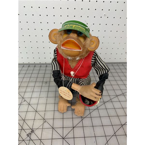 VINTAGE CRAGSTAN CRAP SHOOTING MONKEY DICE ROLLING TOY