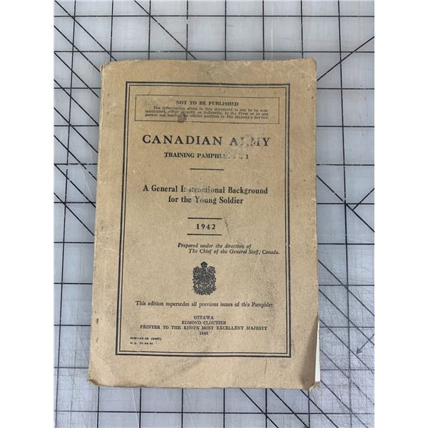 1942 CANADIAN ARMY TRAINING MANUAL 192 PAGES