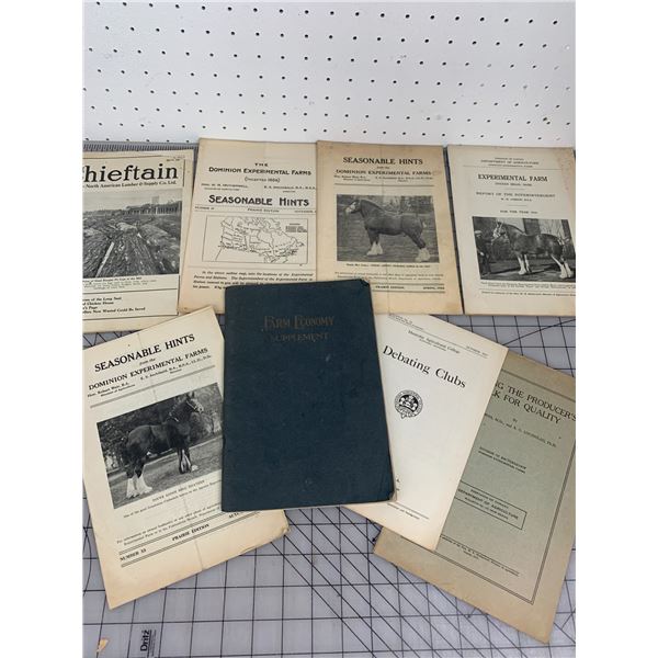 1923 FARM ECONOMY FARM BOOK AND OTHER RELATED PAPER