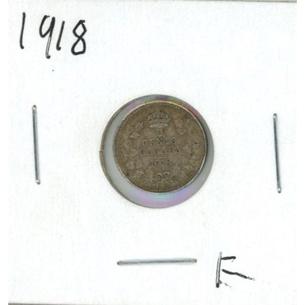 1918 Canadian Silver Nickel