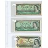 Image 1 : (3) 1954-1973 Canadian One Dollar Bills