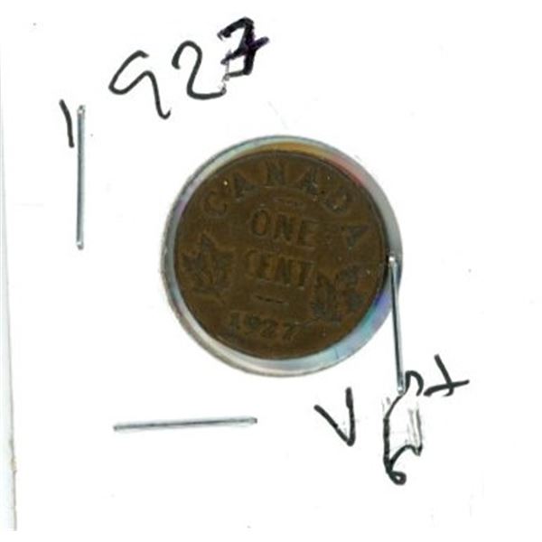 1927 Canadian One Cent Coin