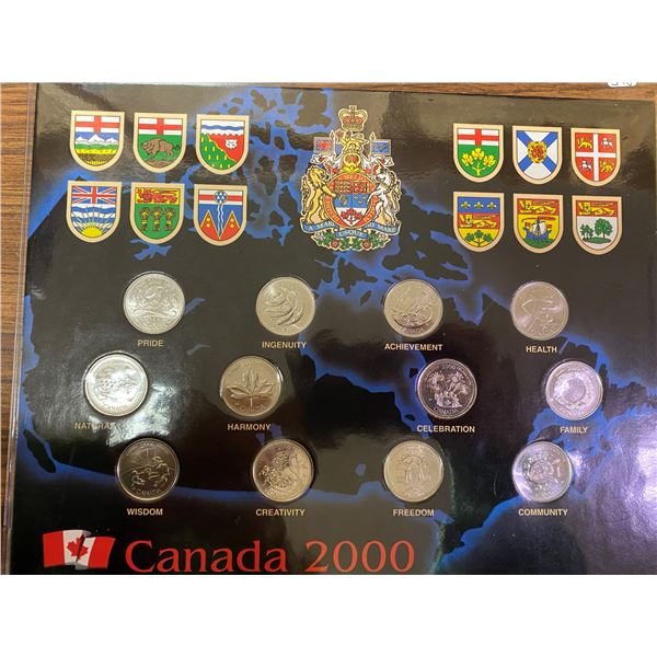 2000 12 Canadian Coin Collection