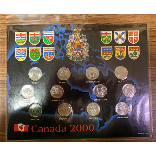 2000 12 Canadian Coin Collection