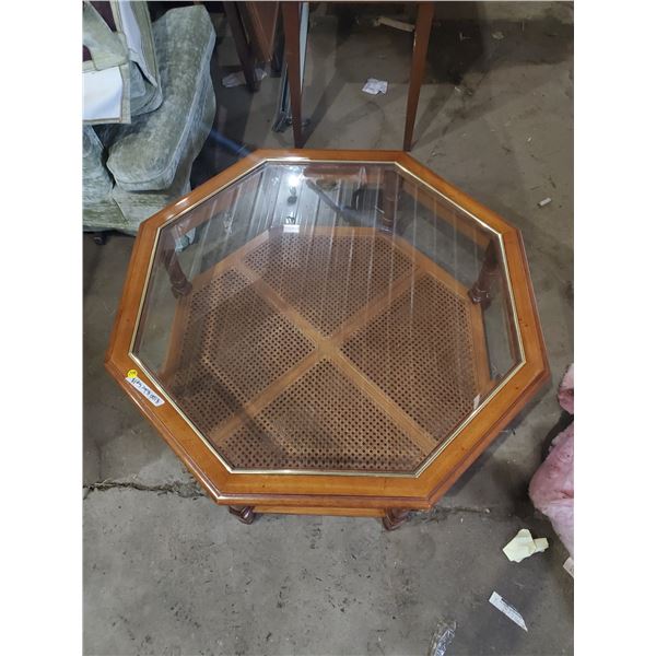 OCTAGON SHAPED COFFEE TABLE 37 1/4"W X 15.5"H