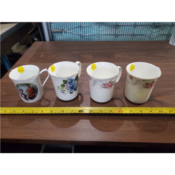 4 CHINA MUGS -2 ROYAL ALBERT