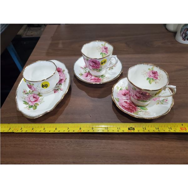 6 PIECES ROYAL ALBERT 'AMERICAN BEAUTY'