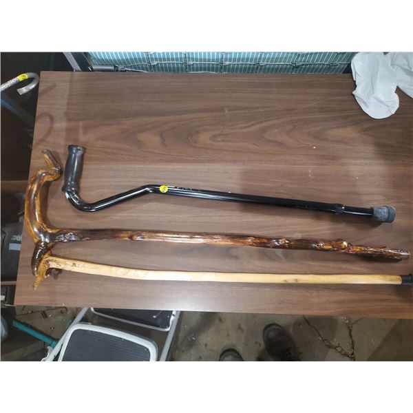 3 CANES - TWO WOODEN