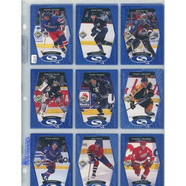 hockey card collectible lot includes Wayne Gretzky 1998-99 Upper Deck UD Choice - Starquest - Blue #