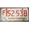 Image 1 : license plate Saskatchewan 1975 vintage